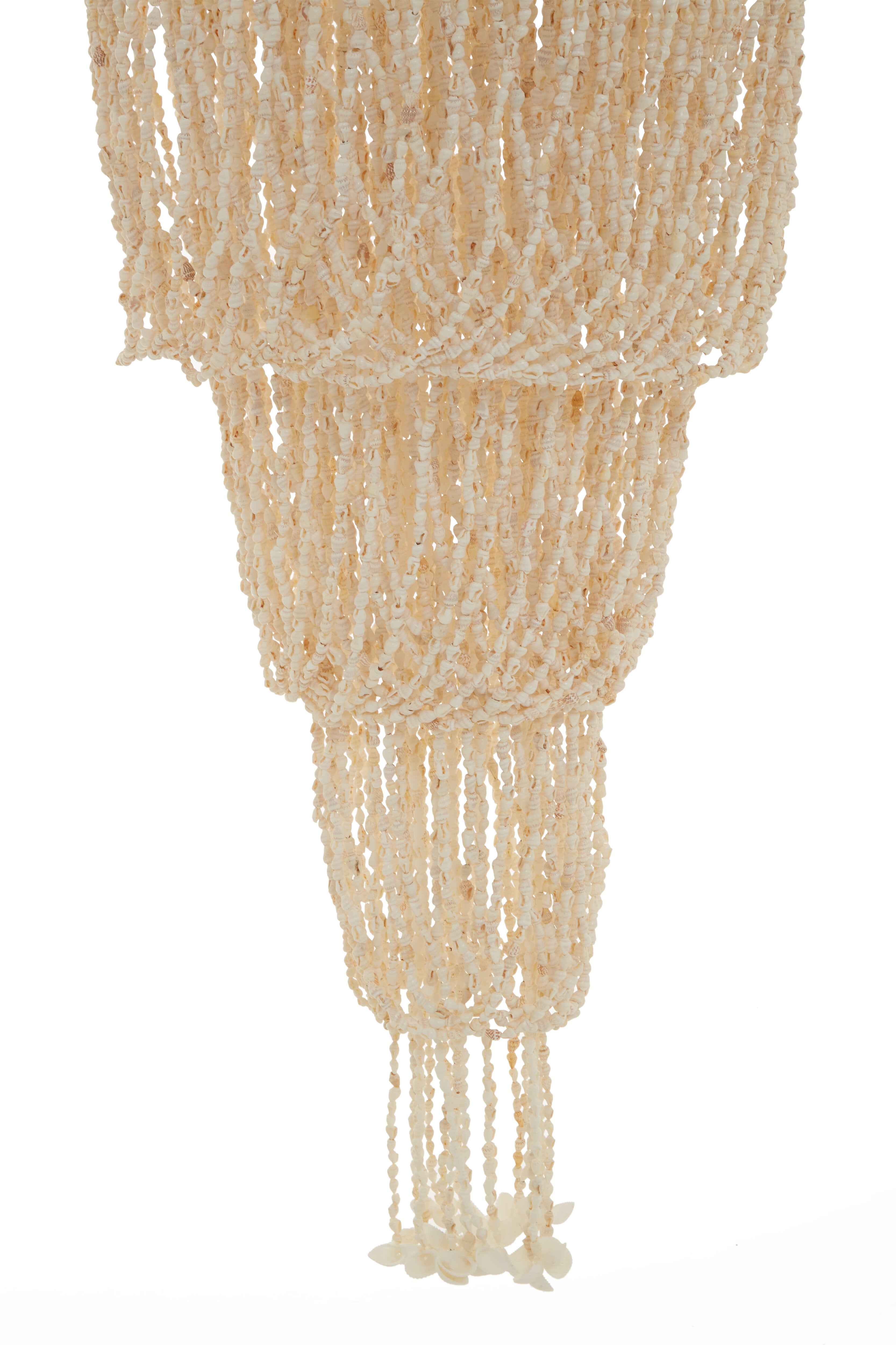 Catena Natural White & Amber Shell Large Pendant Shade